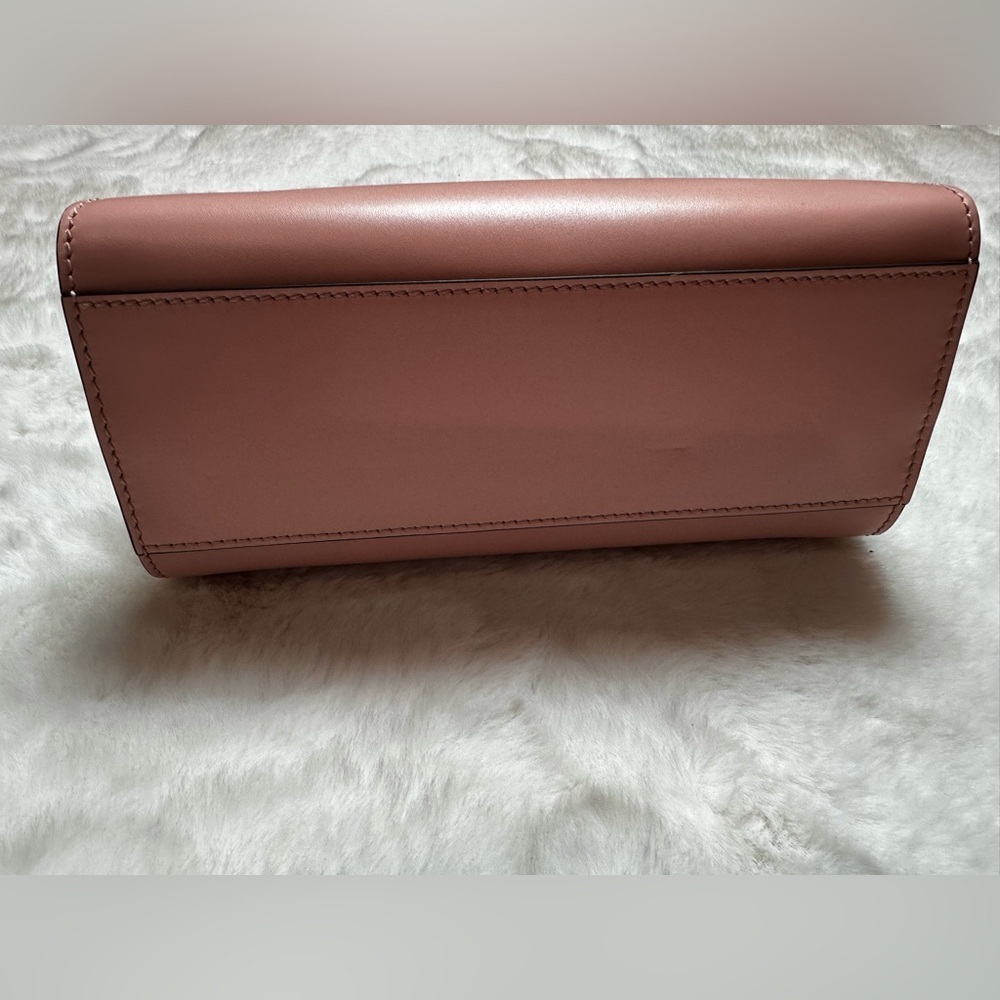 Gucci Blush Pink Leather Bag with Red and navy Strap-with bamboo handle - Picture 4 of 16